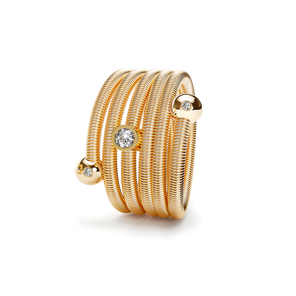 Niessing Colette C Embrace ring 5 wikkelingen met zetting Niessing Colette C Embrace ring 5 wikkelingen met zetting