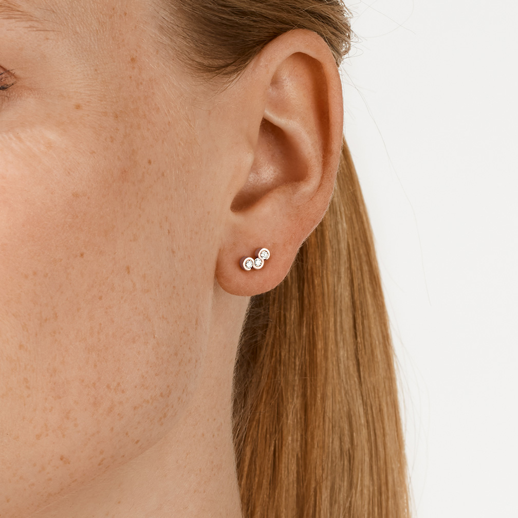 NIESSING ニーシング　ドイツ　ピアス Niessing Diamond Wave ピアス | Au 750 | Rosewood