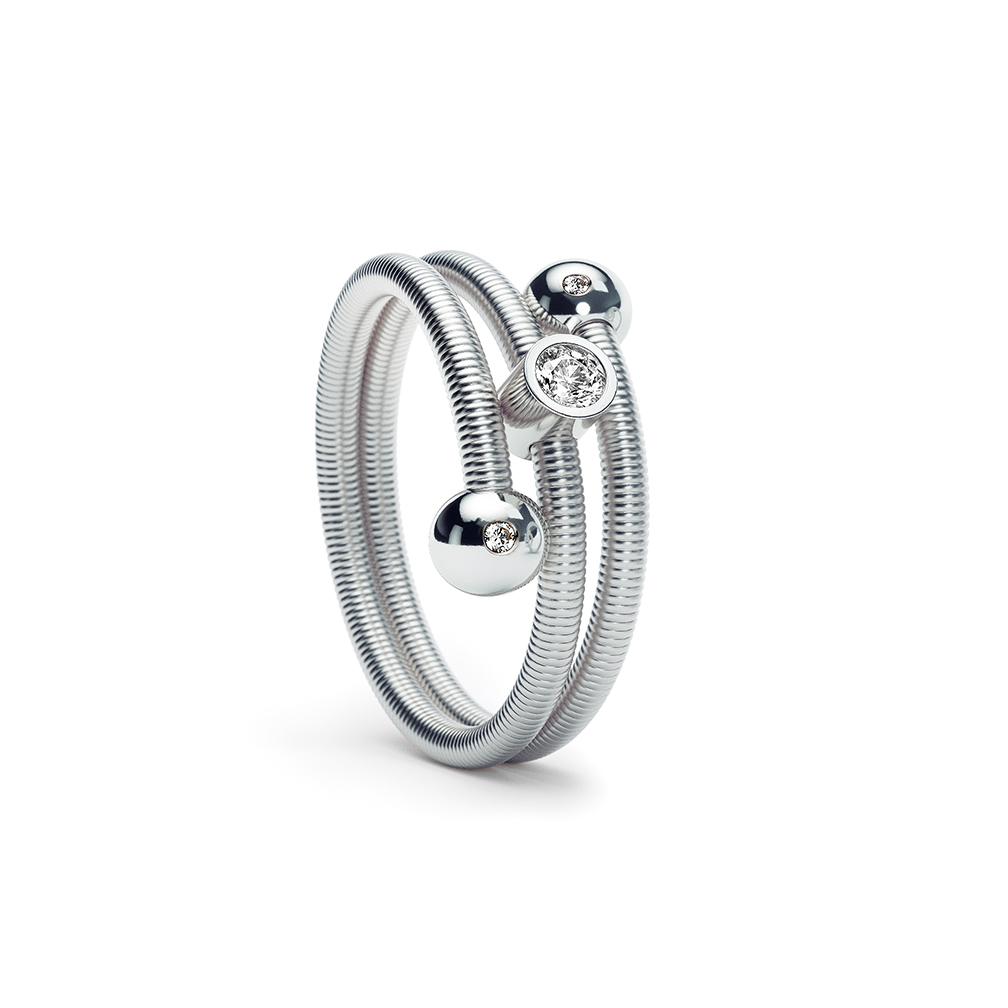 Niessing Colette C Embrace ring 2 wikkelingen met zetting Niessing Colette C Embrace ring 2 wikkelingen met zetting