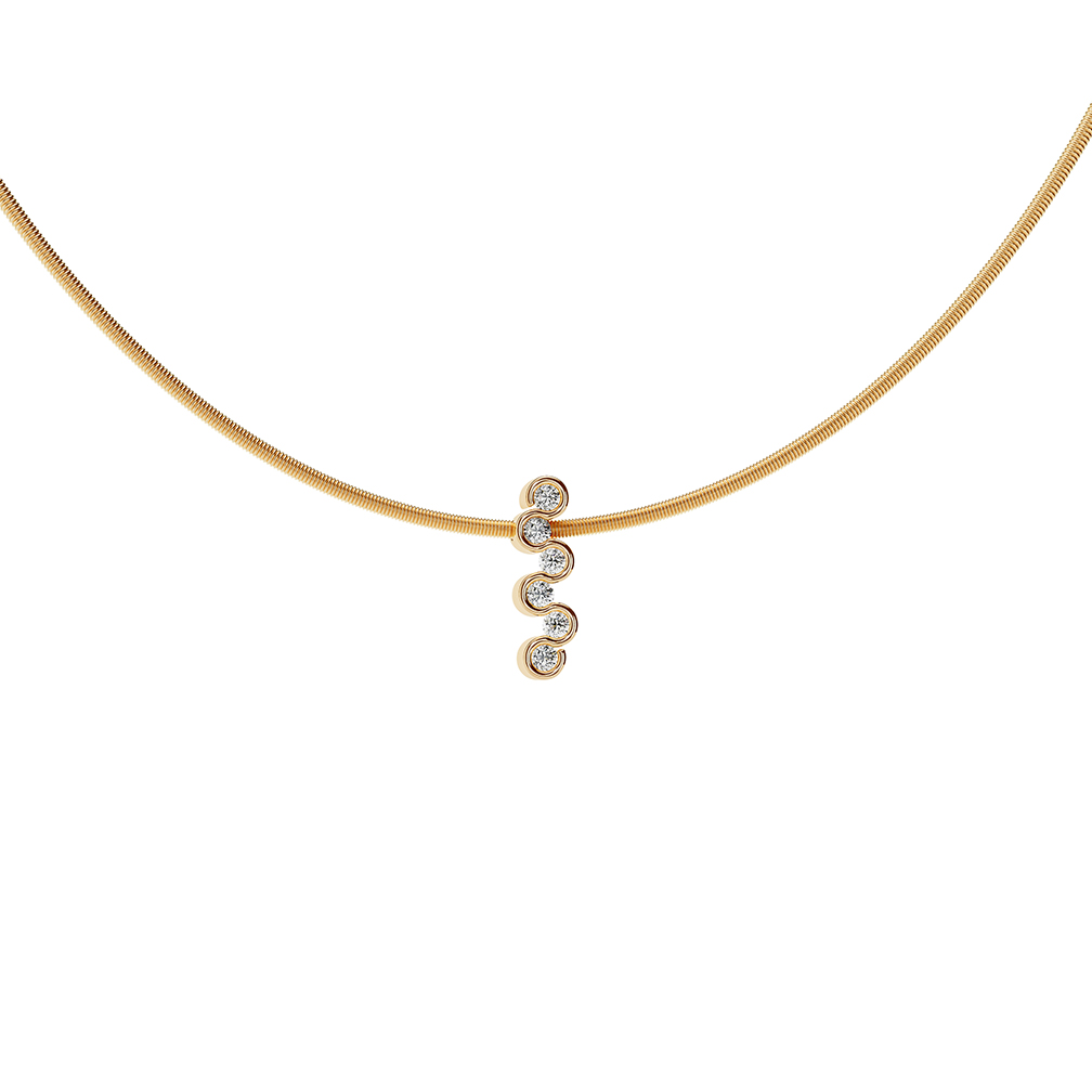 Niessing Diamond Wave pendant